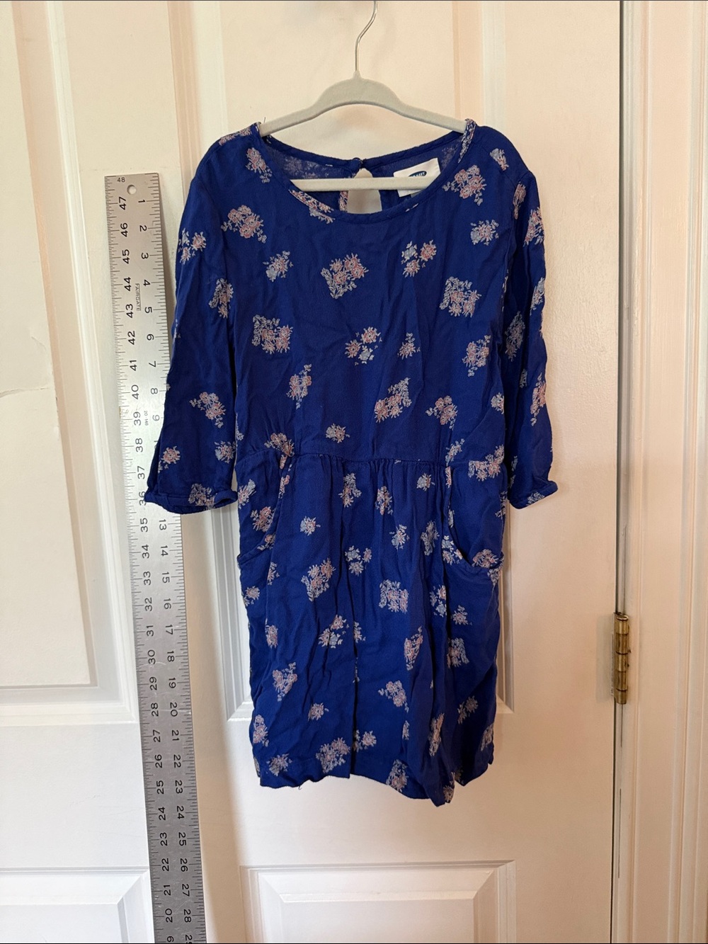 Old Navy Blue Floral Casual Kids Dress